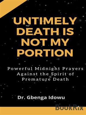 cover image of untimely death is not my portion